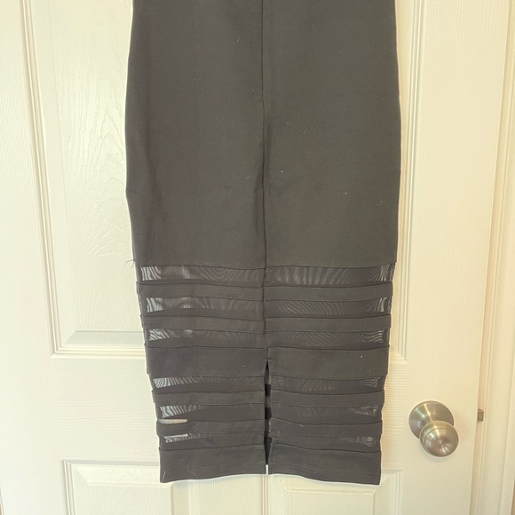 NWT Fitted Black Strapless midi dress size L - Picture 3 of 6